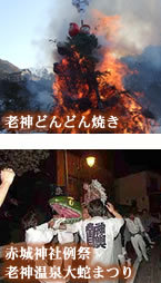 冬季どんどん焼きや夏季大蛇祭り
