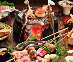 上牧温泉 人気の貸切風呂と炭火山里料理の宿 辰巳館