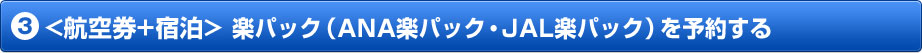 航空券+宿泊 楽パック(ANA楽パック・JAL楽パック)を予約する