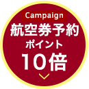 航空券予約ポイント10倍