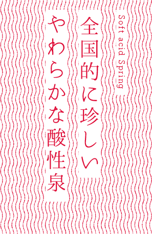 全国的に珍しいやわらかな酸性泉