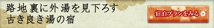 路地裏に外湯を見下ろす古き良き湯の宿