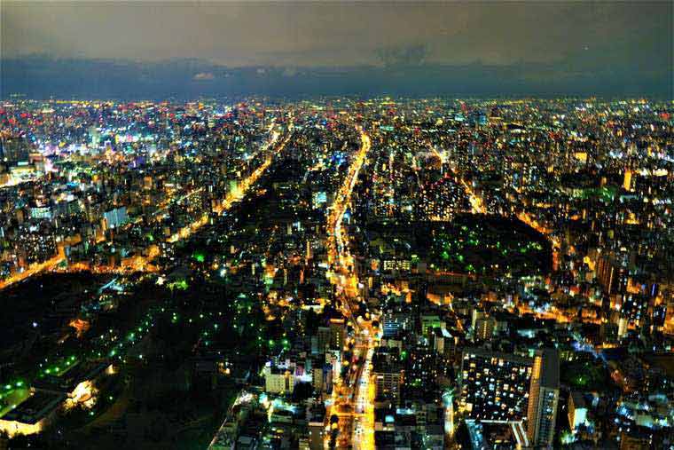 大阪 あべのハルカス 『SKY GARDEN 300』夜景
