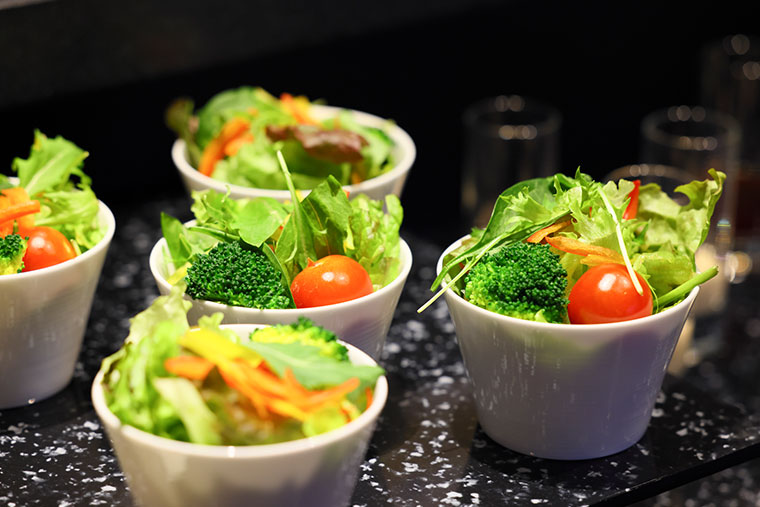 「リーガロイヤルホテル」ビュッフェスタイルの朝食