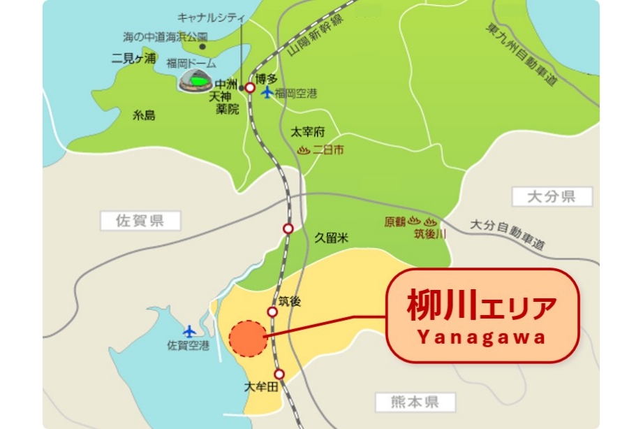 福岡県　柳川エリア