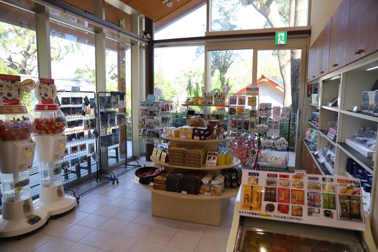 ロープウェイ淵神社駅内のお土産店
