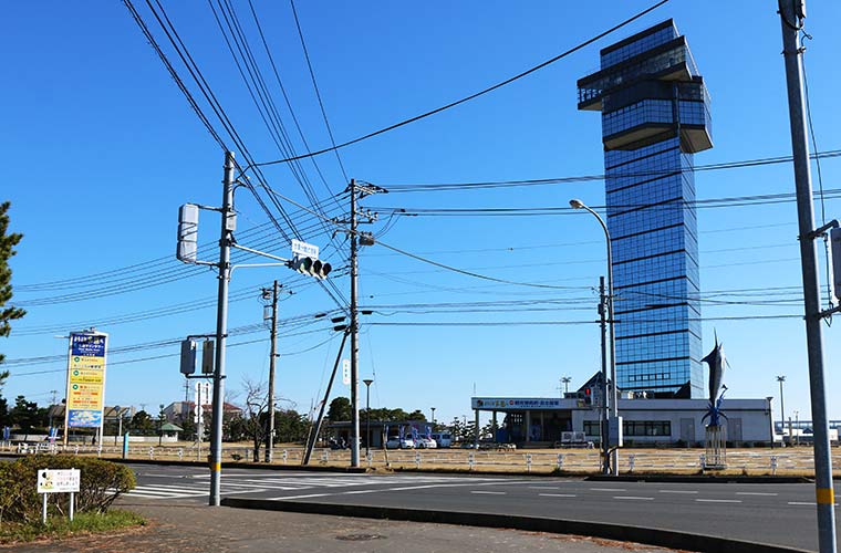 大洗マリンタワーの交差点