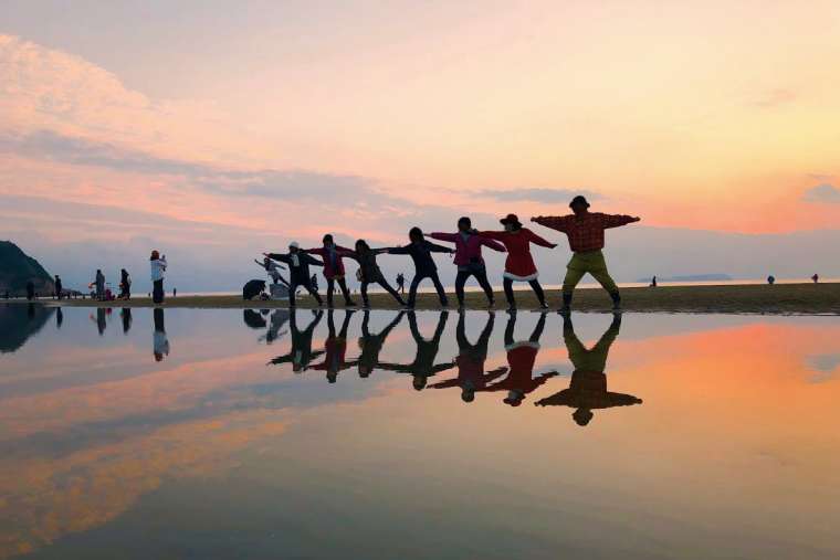 父母ケ浜 リフレクション写真 天空の鏡