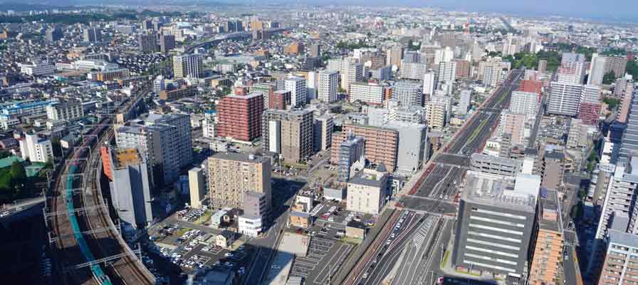 仙台市の町並み