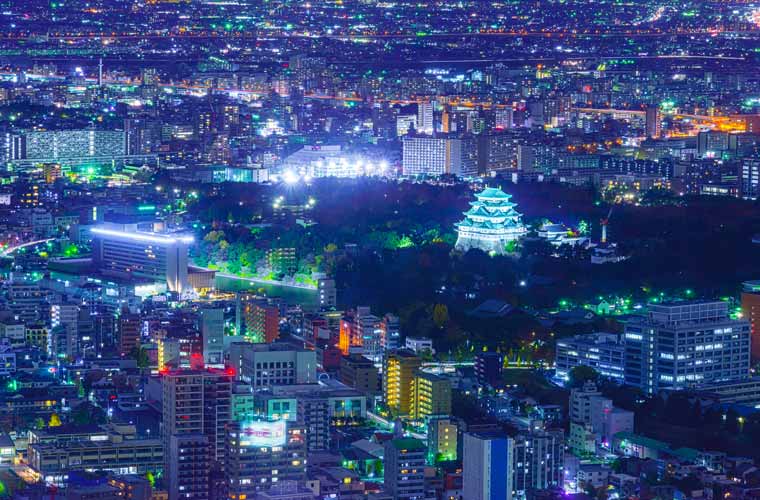 ミッドランドスクエア スカイプロムナードの夜景