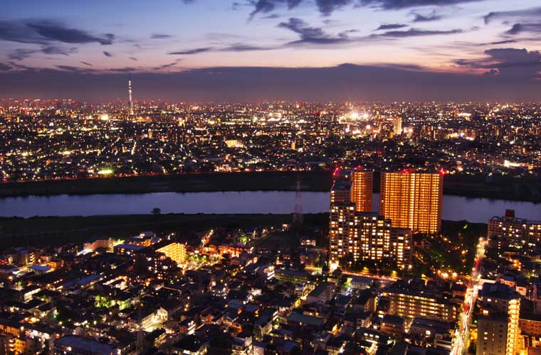 アイ・リンクタウン展望室の夜景