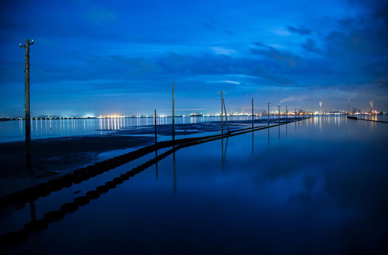 江川海岸の夜景
