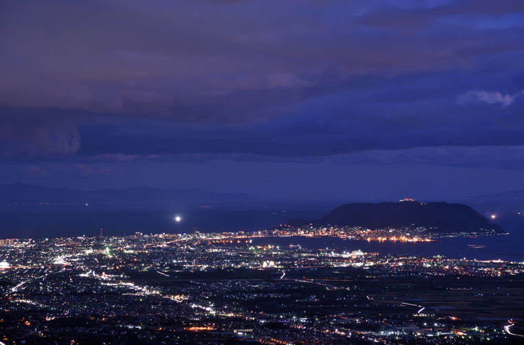 城岱牧場展望台（管理棟展望台）の夜景