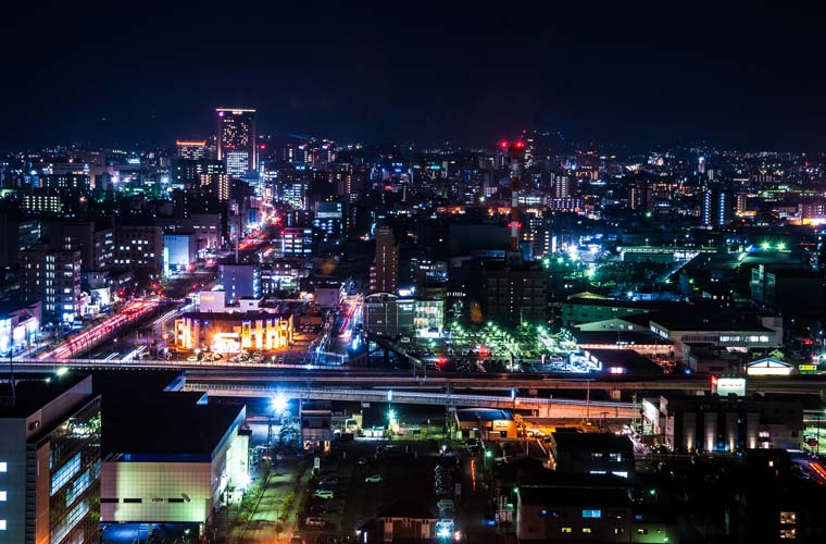 石川県庁の夜景