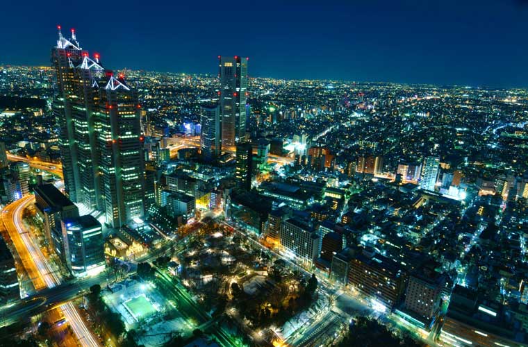 東京都庁 展望室の夜景