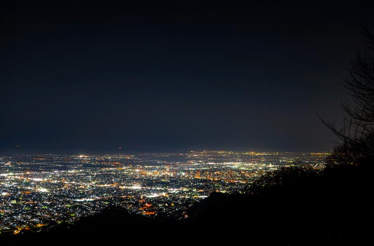 西蔵王公園 展望広場の夜景