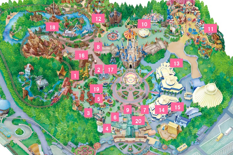東京ディズニーランド レストランMAP