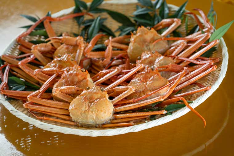 新湊かに小屋の紅ガニ