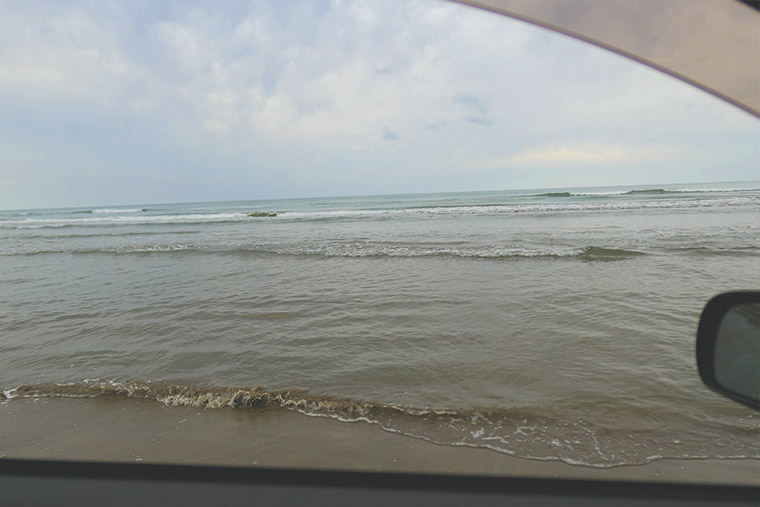 千里浜なぎさドライブウェイ 車窓からの風景