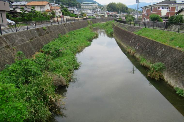 御笠川（みかさがわ）に平行する歴史の散歩道