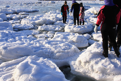 流氷ウォーク