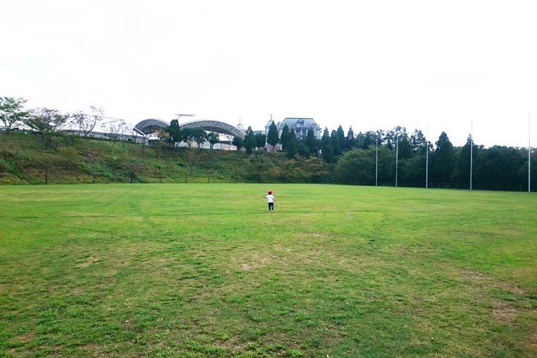 芝生が広がる多目的広場