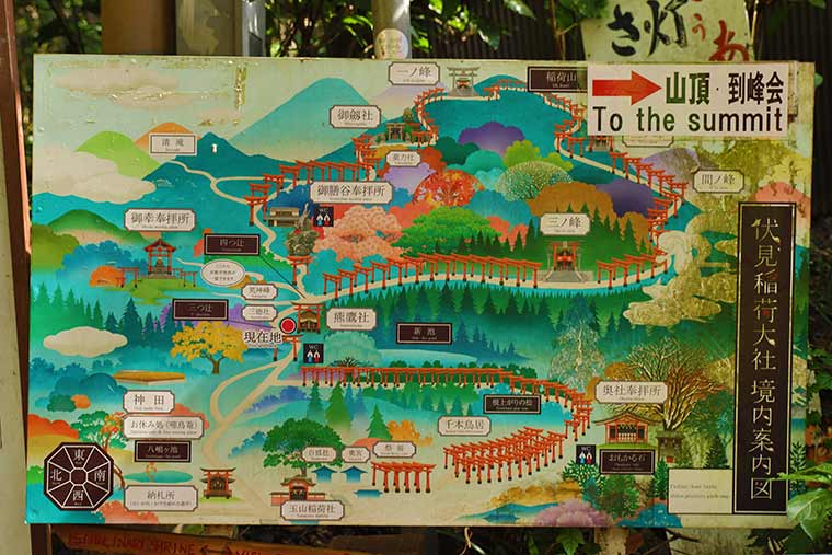 伏見稲荷大社の境内地図