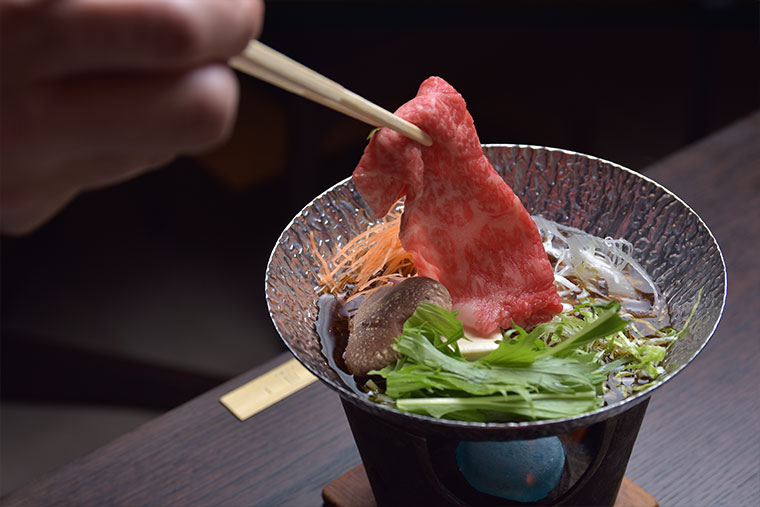 下呂温泉　小川屋　飛騨牛を使った食事