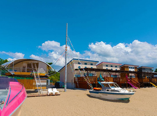 ぶどうの樹グランピング福岡　海風と波の音