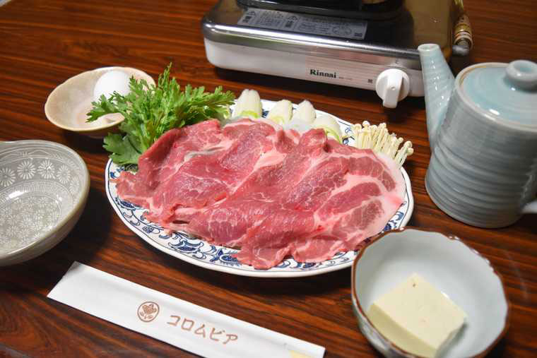 「コロムビア」で下仁田ネギのすき焼きランチ