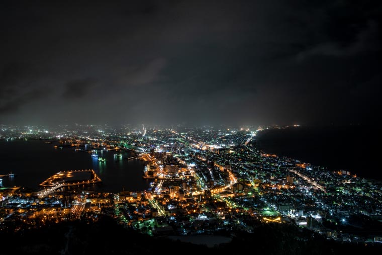 屋上展望台から見える夜景