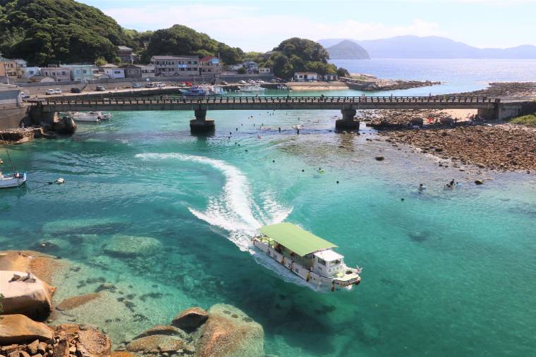 柏島でクルージング