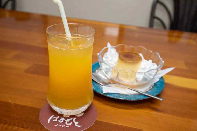 はまもとコーヒーのオレンジジュース
