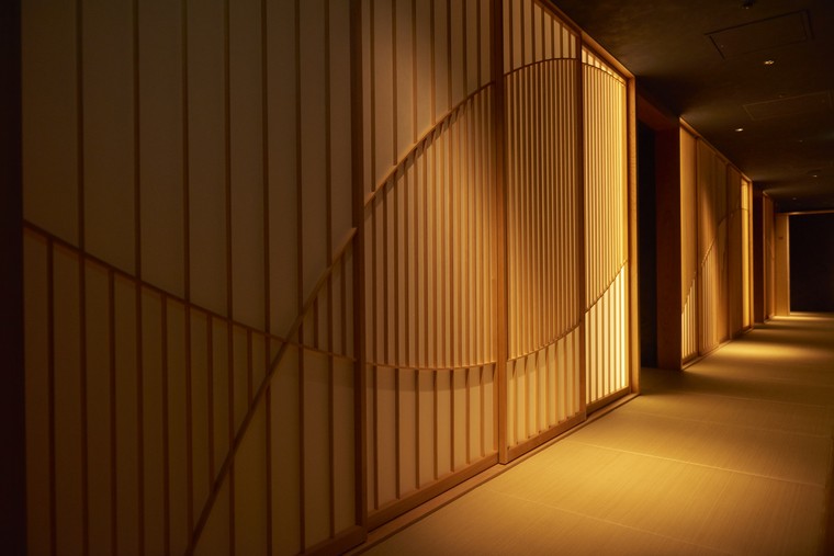 星のや東京　客室　畳敷きの廊下