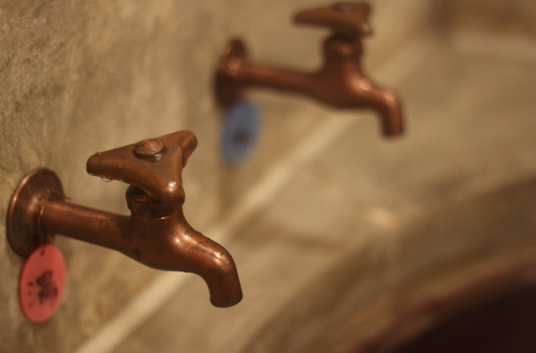 ホテルかずら橋 貸し切り五右衛門の蛇口