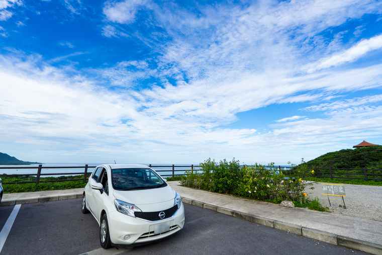石垣島　玉取崎展望台の駐車場