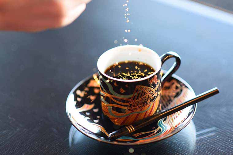 金沢金箔とコーヒー