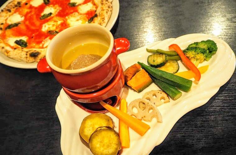 ランチで人気の焼き野菜食べ放題のセット