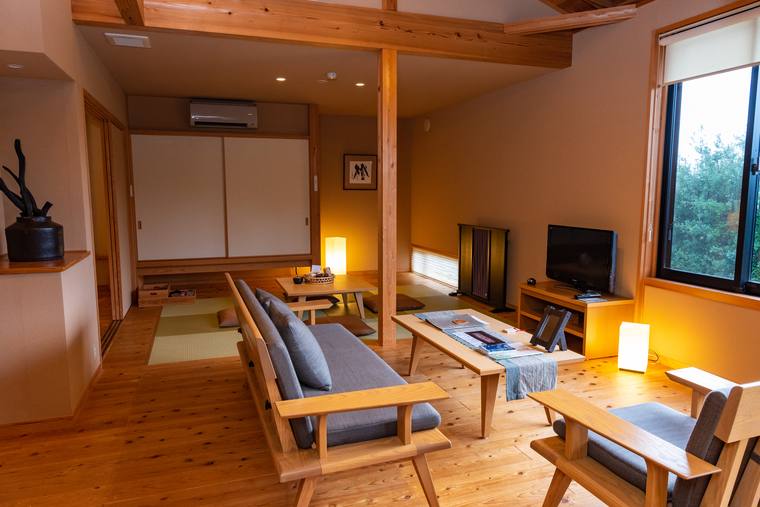 熊野古道　熊野倶楽部　部屋　露天風呂付き隠れのコテージ　満月庵