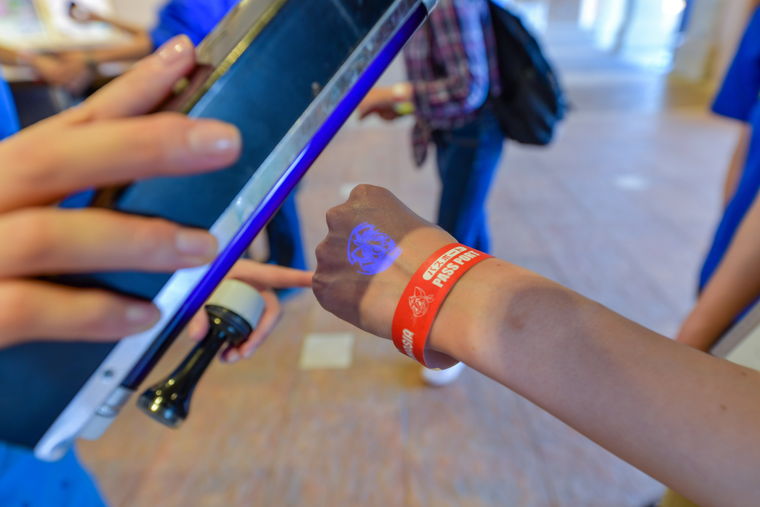 ラグーナテンボス　再入場のスタンプ