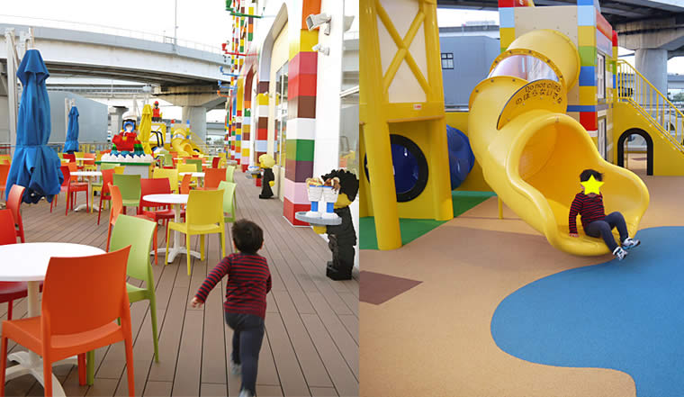 ホテル2階にある「ブリックス・ファミリー・レストラン」のテラス