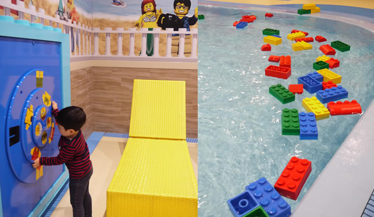 プールサイドにも遊具がいっぱい