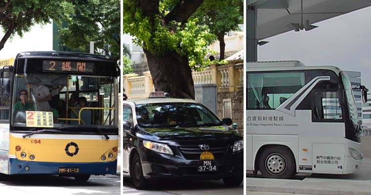 マカオ市街へ移動