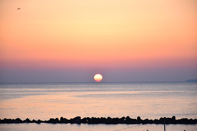 部屋からみえる千鳥ヶ浜