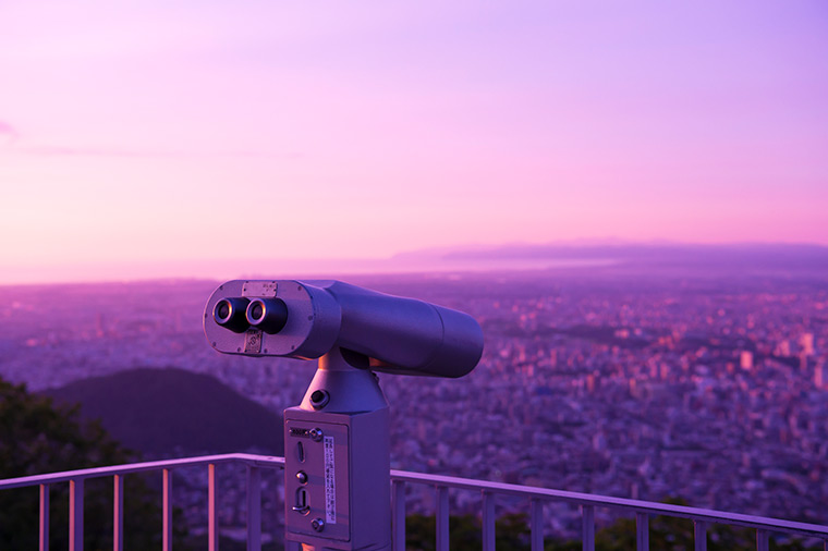 藻岩山　夏の日没