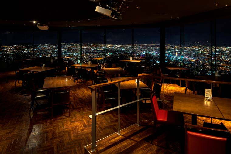 藻岩山　レストラン「THE JEWELS」　夜景