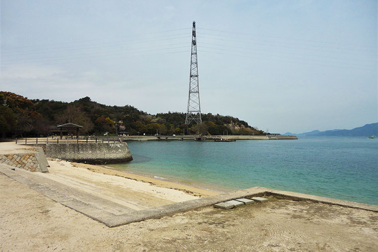 大久野島の海水浴場