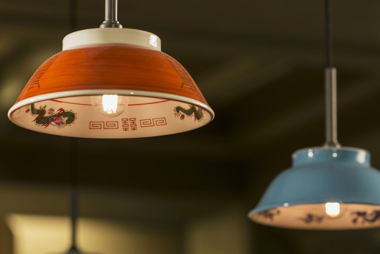 星野リゾート OMO7 旭川 旭川ラーメンのどんぶりを使ったランプシェード