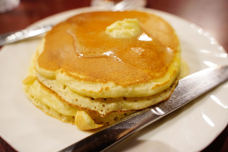 喫茶サンシャインのホットケーキ