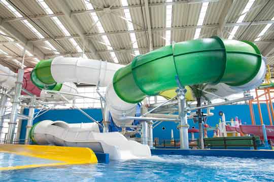 新世界のスパワールドにあるウォータースライダー